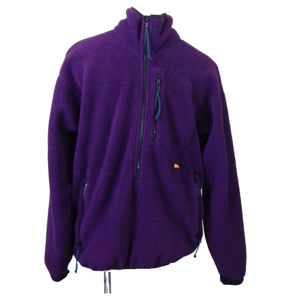 REI Medium Fleece Half Zip Vintage 90's Purple Women's Unisex Gorpcore Outdoors
